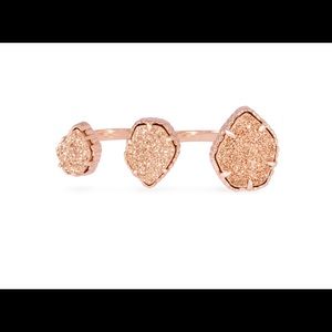Kendra Scott-Naomi Double Ring in Rose Gold Drusy